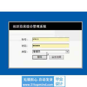 php843社区物业综合管理系统