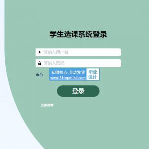 springboot+vue学生选课系统java905