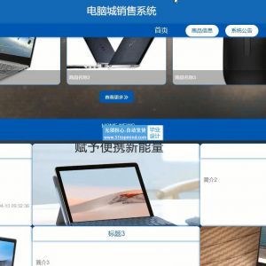 Vue+springboot575笔记本电脑商城销售系统