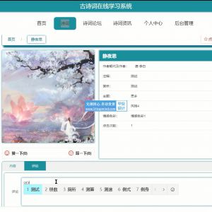 python011古诗词在线学习网站vue